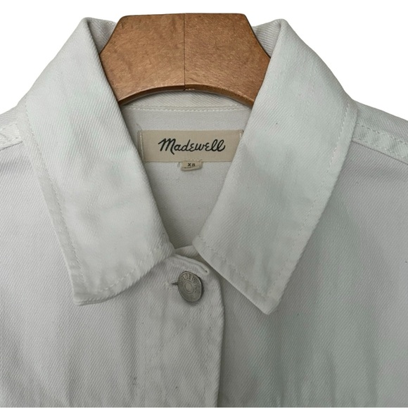 MADEWELL | THE-BOXY CROP JEAN JACKET IN TILE WHITE STYLE J0473 SZ M - Picture 3 of 11
